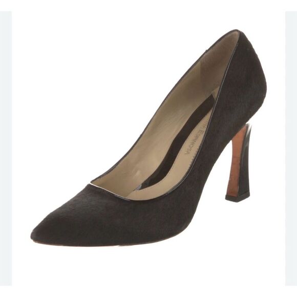 Carolinna Espinosa Black Ponyhair heels Size 6.5 /‎ 37 - Picture 2 of 8